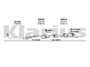 KLARIUS 600466E išmetimo sistema 
 Išmetimo sistema -> Išmetimo sistema, visa