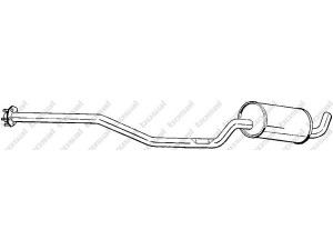 BOSAL 286-007 vidurinis duslintuvas 
 Išmetimo sistema -> Duslintuvas
1328966, 1336309
