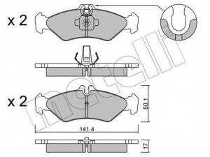 METELLI 22-0571-0 stabdžių trinkelių rinkinys, diskinis stabdys 
 Techninės priežiūros dalys -> Papildomas remontas
002 420 38 20, 002 420 56 20, 002 420 69 20