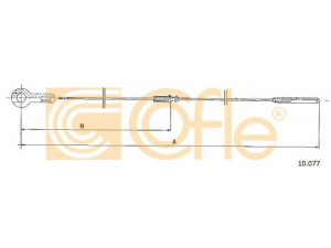 COFLE 10.077 akceleratoriaus trosas 
 Kuro mišinio formavimas -> Karbiuratorius, sistema -> Valdymo sąsajos/amortizatorius/kameros
211721555G, 251721555G