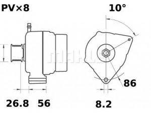 MAHLE ORIGINAL MG 435 kintamosios srovės generatorius
77 00 042 474, 77 00 046 783, 77 00 046 783