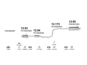 POLMO POLMO05002 išmetimo sistema 
 Išmetimo sistema -> Išmetimo sistema, visa