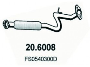 ASSO 20.6008 vidurinis duslintuvas 
 Išmetimo sistema -> Duslintuvas
FS0540300A, FS0540300D, FS0540300D9B