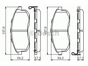 BOSCH 0 986 494 572 stabdžių trinkelių rinkinys, diskinis stabdys 
 Techninės priežiūros dalys -> Papildomas remontas
41060 40U90, 41060 89E90, 41060 G9800