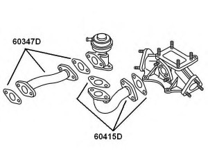 WAHLER 60347D vamzdis, EGR vožtuvas 
 Kuro mišinio formavimas -> Išmetimo emisijos valdymas -> Išmetamųjų dujų recirkuliacija -> EGR vožtuvas/įsiurbimo kolektorius
059 131 525 G, 059 131 525 Q, 059 131 525 Q