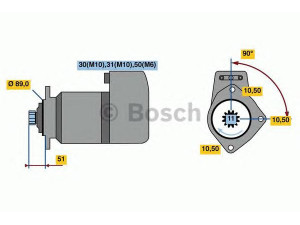 BOSCH 0 001 416 032 starteris
00174637, 017 4637, 1701 052, 1701 071