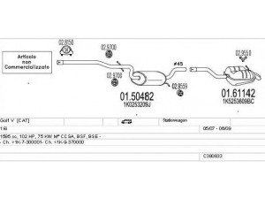 MTS C380833016265 išmetimo sistema 
 Išmetimo sistema -> Išmetimo sistema, visa