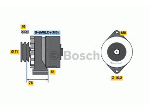 BOSCH 0 120 488 303 kintamosios srovės generatorius