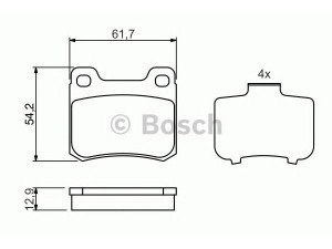 BOSCH 0 986 466 874 stabdžių trinkelių rinkinys, diskinis stabdys 
 Techninės priežiūros dalys -> Papildomas remontas
000 420 88 20, 000 420 90 20, 001 420 01 20