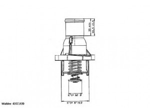 WAHLER 4357.92D termostatas, aušinimo skystis 
 Aušinimo sistema -> Termostatas/tarpiklis -> Thermostat
7173 9800, 63 38 050, 24 435 102
