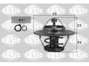 SASIC 3381391 termostatas, aušinimo skystis 
 Aušinimo sistema -> Termostatas/tarpiklis -> Thermostat
133839, 9616090280, 9616090280