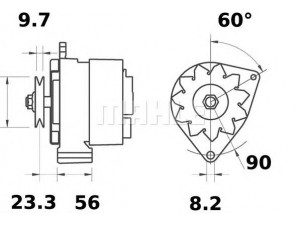 MAHLE ORIGINAL MG 532 kintamosios srovės generatorius 
 Elektros įranga -> Kint. sr. generatorius/dalys -> Kintamosios srovės generatorius
85 23 254, 85 40 684, 85 45 592