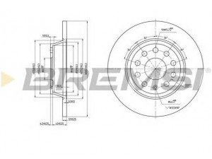 BREMSI DBB306S stabdžių diskas 
 Stabdžių sistema -> Diskinis stabdys -> Stabdžių diskas
1K0615601AD, 1K0615601M, 1K0615601AD