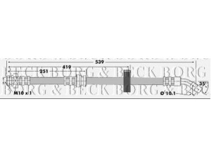 BORG & BECK BBH6498 stabdžių žarnelė 
 Stabdžių sistema -> Stabdžių žarnelės
51540-60A30, 5154060A30, 5154060A31