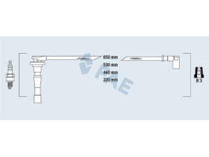 FAE 85801 uždegimo laido komplektas 
 Kibirkšties / kaitinamasis uždegimas -> Uždegimo laidai/jungtys
32700-PHK-003, 32722-P75-A01