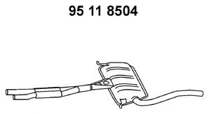 EBERSPÄCHER 95 11 8504 vidurinis duslintuvas 
 Išmetimo sistema -> Duslintuvas
4B0.253.409 AQ, 4B0.253.409 D