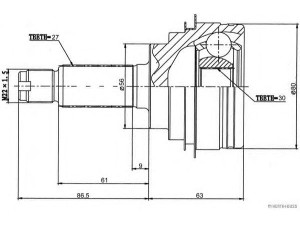MAGNETI MARELLI 600000063140 jungčių komplektas, kardaninis velenas
28021-AC280, 28021-AC281, 28091-AC090