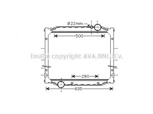 AVA QUALITY COOLING MN2046 radiatorius, variklio aušinimas 
 Aušinimo sistema -> Radiatorius/alyvos aušintuvas -> Radiatorius/dalys
81061016466, 85061016007