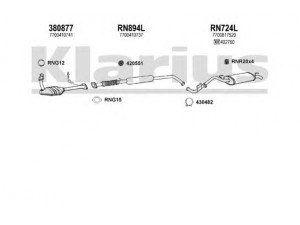 KLARIUS 721014U išmetimo sistema 
 Išmetimo sistema -> Išmetimo sistema, visa