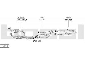 BOSAL 048.970.21 išmetimo sistema 
 Išmetimo sistema -> Išmetimo sistema, visa