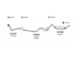 ASSO ART0774 išmetimo sistema 
 Išmetimo sistema -> Išmetimo sistema, visa