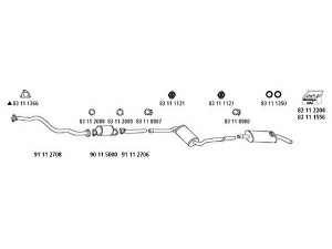 HJS VW_841 išmetimo sistema 
 Išmetimo sistema -> Išmetimo sistema, visa