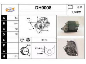 SNRA DH9008 starteris
2810087710, 2810087713, 2810087721