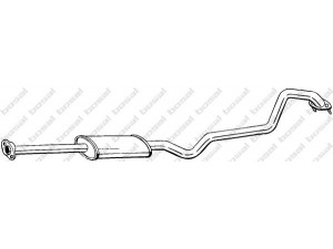 BOSAL 288-093 vidurinis duslintuvas 
 Išmetimo sistema -> Duslintuvas
20300-5M570, 20300-5M571