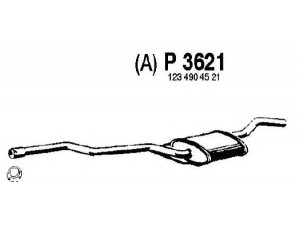 FENNO P3621 vidurinis duslintuvas 
 Išmetimo sistema -> Duslintuvas
1234900415, 1234901721, 1234902915