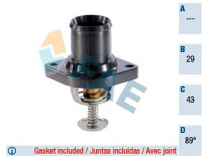 FAE 5322989 termostatas, aušinimo skystis 
 Aušinimo sistema -> Termostatas/tarpiklis -> Thermostat
96.300.666, 9630066680, 1338.A0