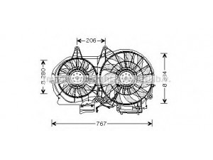 AVA QUALITY COOLING AI7506 ventiliatorius, radiatoriaus 
 Aušinimo sistema -> Oro aušinimas
8E0121207F, 8E0959455, 8E0959455B