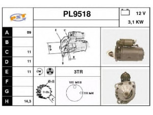 SNRA PL9518 starteris
FMR8107024, 1179319