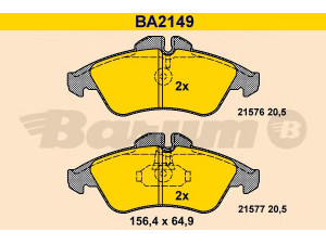 BARUM BA2149 stabdžių trinkelių rinkinys, diskinis stabdys 
 Techninės priežiūros dalys -> Papildomas remontas
002 420 39 20, 002 420 99 20, 004 420 55 20