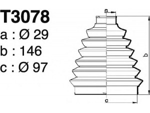 DEPA T3078 gofruotoji membrana, kardaninis velenas 
 Ratų pavara -> Gofruotoji membrana
3293A1, 9464383788
