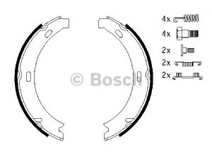 BOSCH 0 986 487 584 stabdžių trinkelių komplektas, stovėjimo stabdis 
 Stabdžių sistema -> Rankinis stabdys
210 420 03 20, A 210 420 03 20