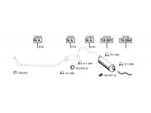 ASMET VO183020 išmetimo sistema 
 Išmetimo sistema -> Išmetimo sistema, visa