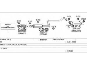 MTS C240229009661 išmetimo sistema 
 Išmetimo sistema -> Išmetimo sistema, visa