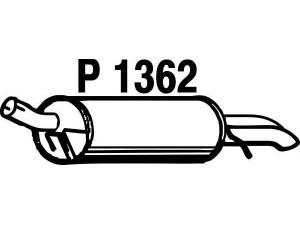 FENNO P1362 galinis duslintuvas 
 Išmetimo sistema -> Duslintuvas
4B0253609FG