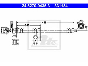 ATE 24.5270-0435.3 stabdžių žarnelė 
 Stabdžių sistema -> Stabdžių žarnelės
01466-S9A-000