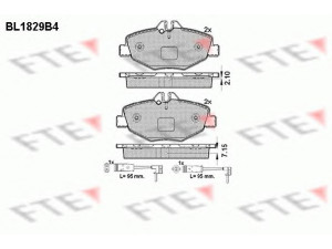 FTE BL1829B4 stabdžių trinkelių rinkinys, diskinis stabdys 
 Techninės priežiūros dalys -> Papildomas remontas
003 420 65 20, 003 420 99 20, 004 420 79 20