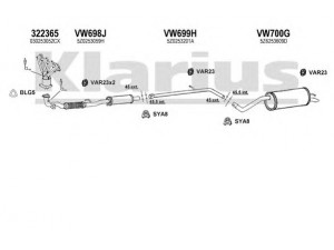 KLARIUS 931401U išmetimo sistema 
 Išmetimo sistema -> Išmetimo sistema, visa