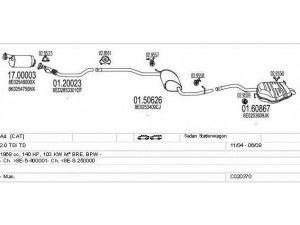 MTS C020370010210 išmetimo sistema 
 Išmetimo sistema -> Išmetimo sistema, visa