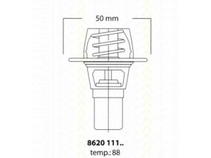 TRISCAN 8620 11191 termostatas, aušinimo skystis 
 Aušinimo sistema -> Termostatas/tarpiklis -> Thermostat
7700 742 617, 7700 858 802, 6001 543 366