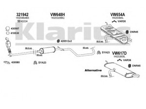 KLARIUS 931131U išmetimo sistema 
 Išmetimo sistema -> Išmetimo sistema, visa