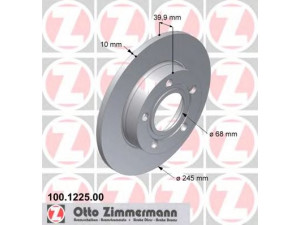 ZIMMERMANN 100.1225.00 stabdžių diskas 
 Dviratė transporto priemonės -> Stabdžių sistema -> Stabdžių diskai / priedai
895 615 601 A