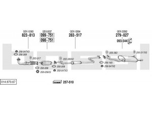 BOSAL 014.970.67 išmetimo sistema 
 Išmetimo sistema -> Išmetimo sistema, visa