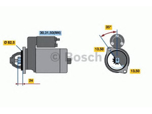 BOSCH 0 001 368 080 starteris