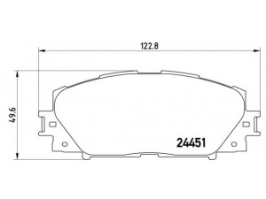 BREMBO P 83 106 stabdžių trinkelių rinkinys, diskinis stabdys 
 Techninės priežiūros dalys -> Papildomas remontas
044650W140, 044650W141, 0446547060