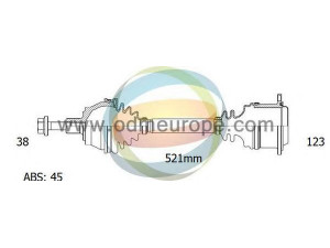 ODM-MULTIPARTS 18-211881 kardaninis velenas 
 Ratų pavara -> Kardaninis velenas
8E0407271AA, 8E0407271BF, 8E0407271T