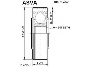 ASVA BIUR-362 jungčių komplektas, kardaninis velenas 
 Ratų pavara -> Sujungimai/komplektas
33 21 1 227 585